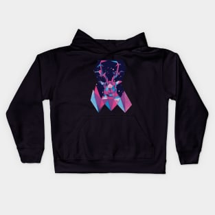 Geometric Stag Kids Hoodie